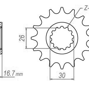 Pignon Ultralight 16 Dents - Pas 525 - Similaire JTF1370 1996-2025
