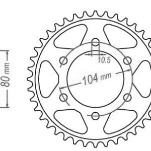 Couronne Acier 42 Dents - Pas 525 - Similaire JTR1489 1996-2026