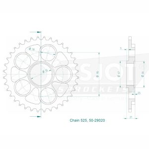 Couronne Acier 40 Dents - Pas 525 - Similaire JTR752
