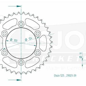 Couronne Acier 39 Dents - Pas 525 - Similaire JTR745 2003-2010