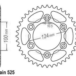 Couronne Acier 40 Dents - Pas 525 - Similaire JTR745