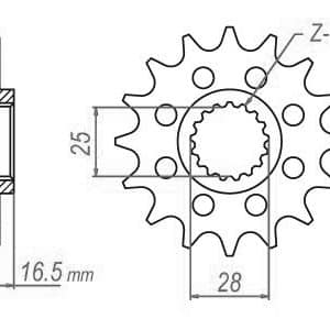 Pignon Ultralight 17 Dents - Pas 525 - Similaire JTF1904 2003-2024
