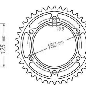 Couronne Acier 42 Dents - Pas 525 - Similaire JTR899 2003-2024