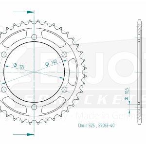 Couronne Acier 40 Dents - Pas 525 2005-2010