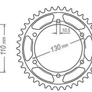 Couronne Acier 44 Dents - Pas 525 - Similaire JTR1876 2015-2025