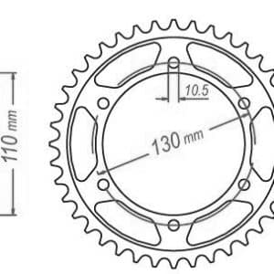 Couronne Acier 45 Dents - Pas 525 - Similaire JTR1876 2006-2024