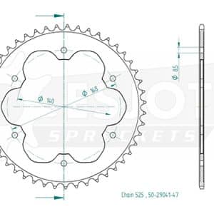 Couronne Acier 42 Dents - Pas 525 - Similaire JTR6 2008
