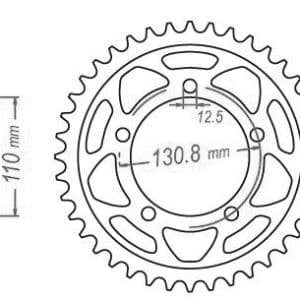 Couronne Acier 45 Dents - Pas 525 - Similaire JTR7 2012-2020