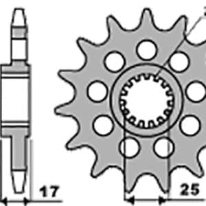 Pignon 15 Dents - Pas 525 - Similaire JTF749 2012-2024