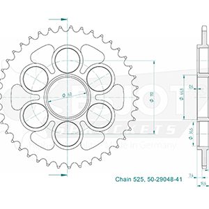Couronne Acier 41 Dents - Pas 525 2013-2025