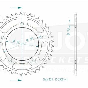 Couronne Acier 41 Dents - Pas 525 - Similaire JTR1877 2015-2025