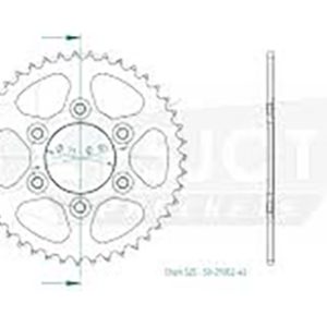 Couronne Acier 43 Dents - Pas 525 - Similaire JTR765 2017-2024