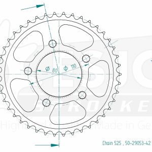 Couronne Acier 42 Dents - Pas 525 - Similaire JTR1331 2016-2025
