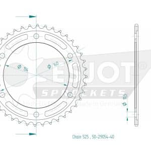 Couronne Acier 40 Dents - Pas 525 - Similaire JTR1317 2020-2025