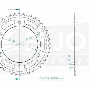 Couronne Acier 44 Dents - Pas 525 - Similaire JTR1317 2024-2025
