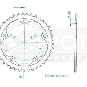 Couronne Acier 41 Dents - Pas 525 2008-2025