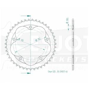 Couronne Acier 43 Dents - Pas 525 2012-2021
