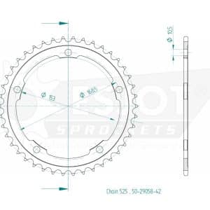 Couronne Acier 42 Dents - Pas 525 2015-2021