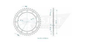 Couronne Acier 43 Dents - Pas 525 - Similaire JTR1346 2017-2018