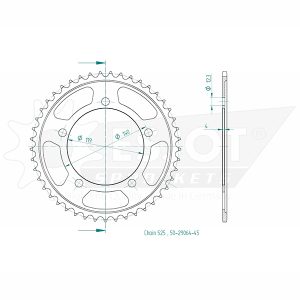 Couronne Acier 45 Dents - Pas 525 - Similaire JTR10 2019-2024