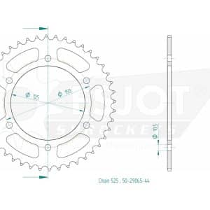 Couronne Acier 44 Dents - Pas 525 2019-2022