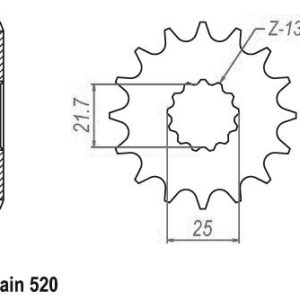 Pignon Ultralight 12 Dents - Pas 520 - Similaire JTF565