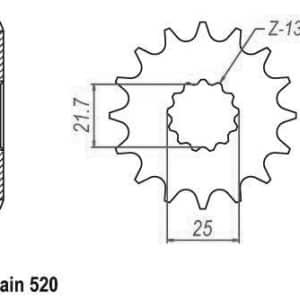 Pignon Ultralight 16 Dents - Pas 520 - Similaire JTF565 1977-2024
