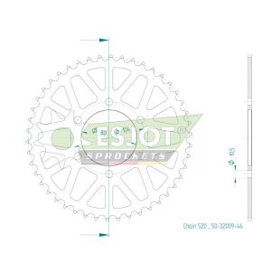 Couronne Acier 46 Dents - Pas 520 - Similaire JTR1478 2006-2025