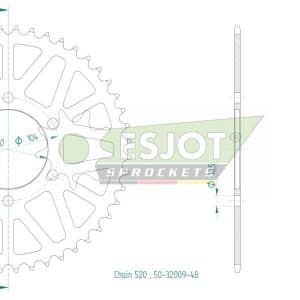 Couronne Acier 48 Dents - Pas 520 - Similaire JTR1478 2024-2026