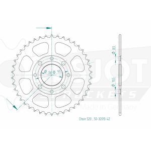 Couronne Acier 42 Dents - Pas 520 - Similaire JTR279 2012-2013