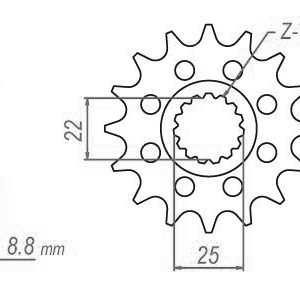 Pignon Ultralight 14 Dents - Pas 520 - Similaire JTF1901 1988-2025