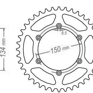 Couronne Acier Ultralight 49 Dents - Pas 520 - Similaire JTR460 1992-2004