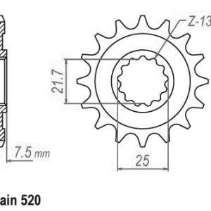 Pignon Ultralight 15 Dents - Pas 520 - Similaire JTF1536 2019-2025