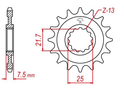 Pignon Ultralight 15 Dents - Pas 520 - Similaire JTF1536 2019-2025 – Image 3