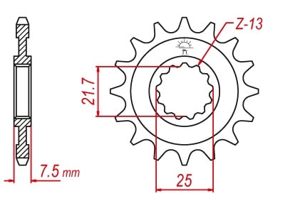 Pignon Ultralight 15 Dents - Pas 520 - Similaire JTF1536 2019-2025 – Image 2