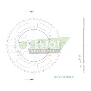 Couronne Acier 45 dents – Pas 520