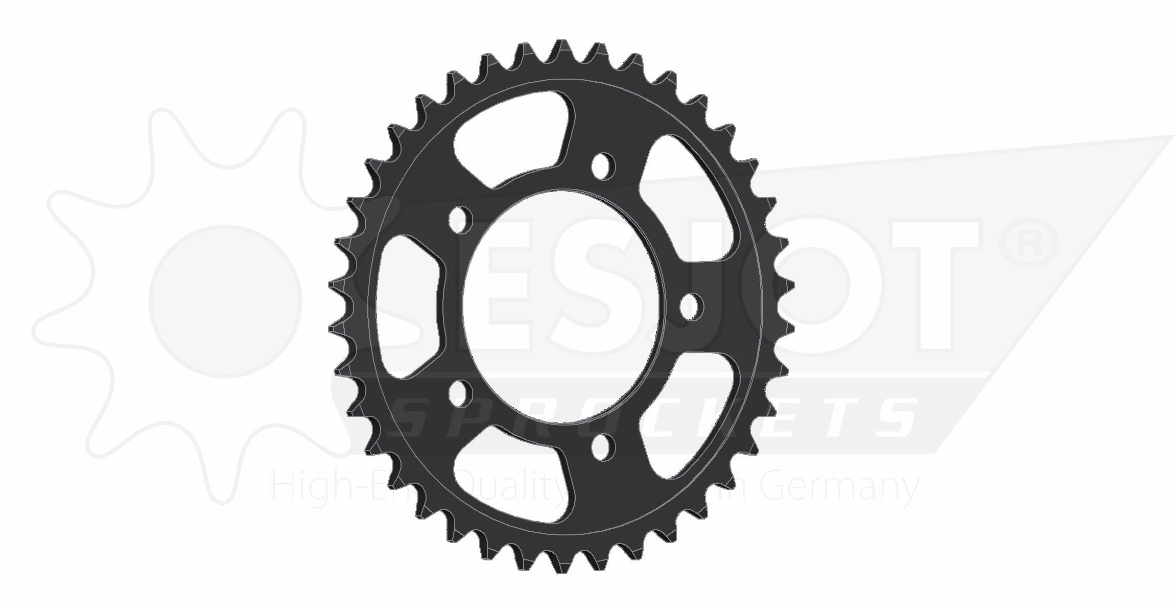 Couronne Acier 38 Dents - Pas 520 - Similaire JTR823 – Image 2