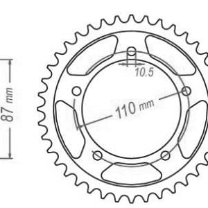 Couronne Acier 39 Dents - Pas 520 - Similaire JTR823 1988-2022