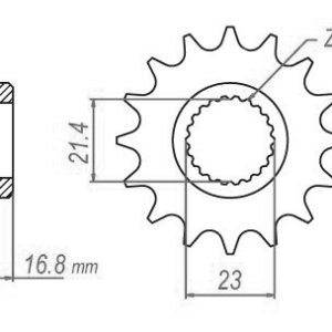 Pignon 16 Dents - Pas 520 - Similaire JTF582 1992-2002
