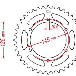 Couronne Acier 48 Dents - Pas 520 - Similaire JTR855 1992-2002