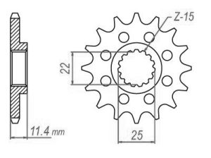 Pignon 16 Dents - Pas 520 - Similaire JTF1902 1997-2025