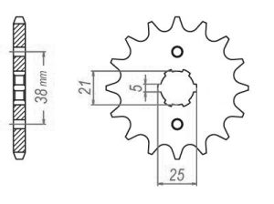 Pignon 13 Dents - Pas 520 - Similaire JTF1573 1997-2005