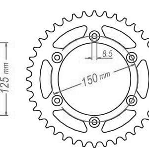Couronne Acier Ultralight 49 Dents - Pas 520 - Similaire JTR897 2020-2025