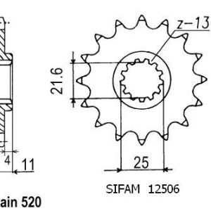 Pignon Ultralight 15 Dents - Pas 520 - Similaire JTF584