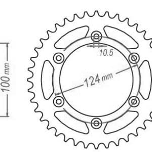 Couronne Acier 41 Dents - Pas 520 - Similaire JTR735 1995-2002
