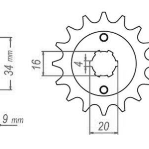 Pignon 13 Dents - Pas 520 - Similaire JTF1554 1989-2007