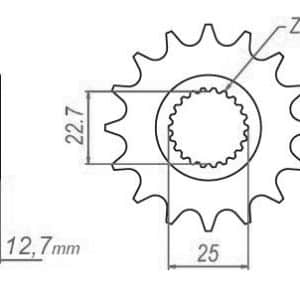 Pignon 13 Dents - Pas 520 - Similaire JTF3221 1998-2012