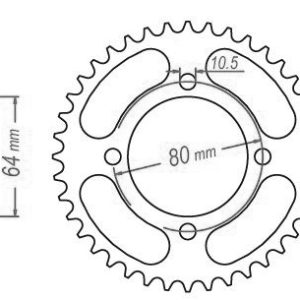 Couronne Acier 32 Dents - Pas 520 - Similaire JTR1910 1989-2013