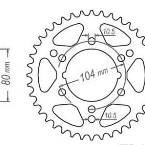 Couronne Acier 36 Dents - Pas 520 - Similaire JTR1478 1998-2012