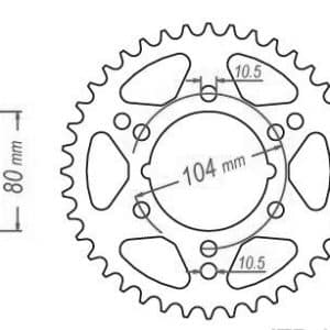 Couronne Acier 40 Dents - Pas 520 - Similaire JTR1478 2003-2012
